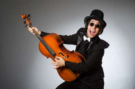 Man in musical art conceptの写真素材