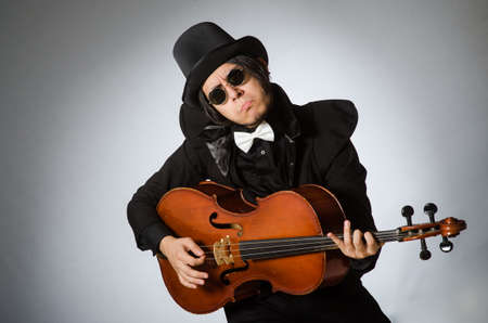 Man in musical art conceptの写真素材