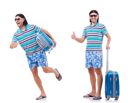 Man preparing for this summer vacationの写真素材