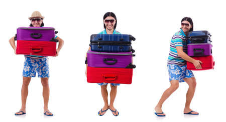 Man preparing for this summer vacationの写真素材