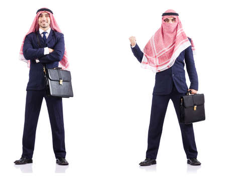 Set of photos with arab businessmanの写真素材