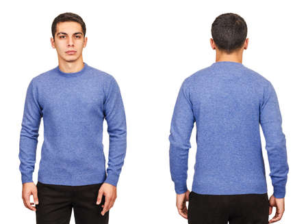 Young man in fashion concept isolated on whiteの写真素材