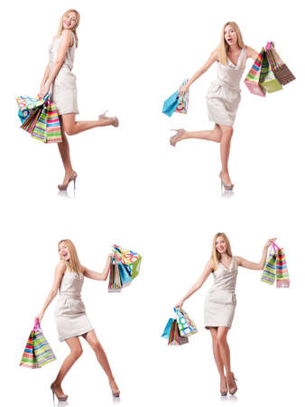 Attractive woman after good shoppingの写真素材