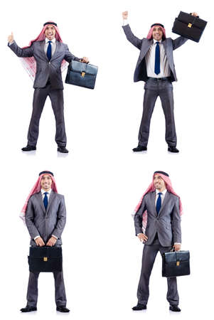 Set of photos with arab businessmanの写真素材