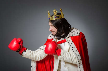 Young king businessman in royal concept