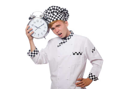 Funny cook isolated on whiteの写真素材