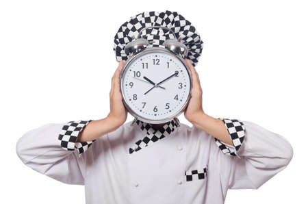 Funny cook isolated on whiteの写真素材