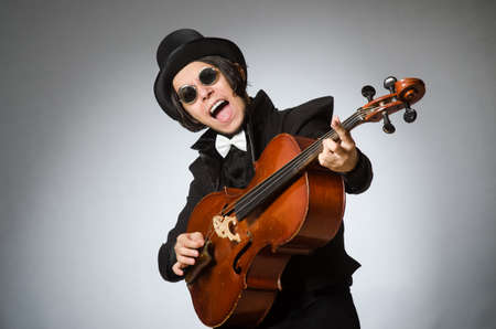 Man in musical art conceptの写真素材