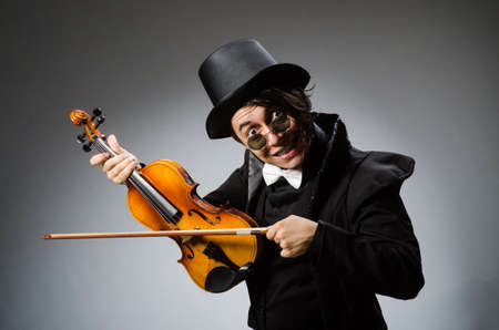 Man in musical art conceptの写真素材