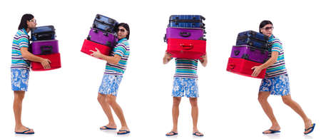 Man preparing for this summer vacationの写真素材