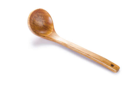 Wooden spoon isolated on white