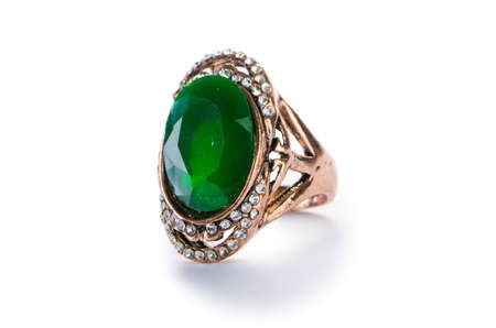 Jewellery ring isolated on the whiteの写真素材