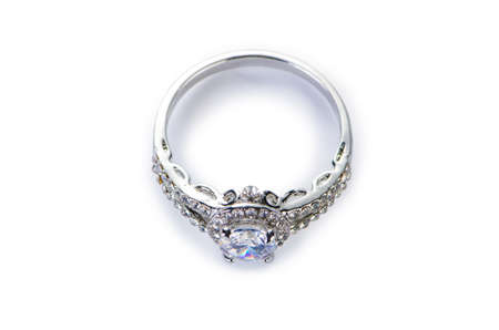 Jewellery ring isolated on the whiteの写真素材