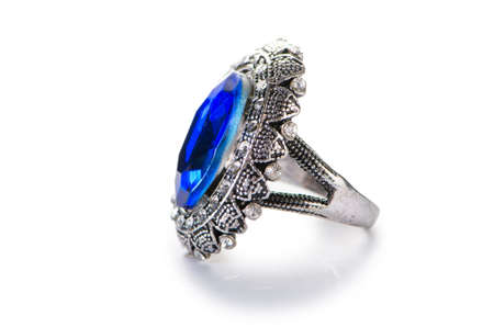 Jewellery ring isolated on the whiteの写真素材