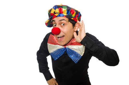Clown isolated on the white backgroundの写真素材