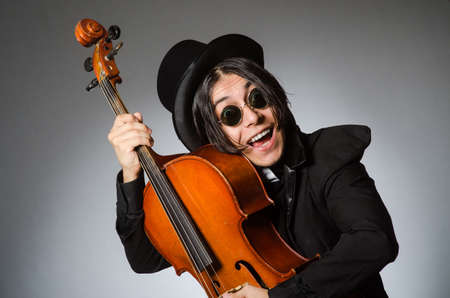 Man in musical art conceptの写真素材