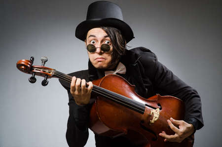 Man in musical art conceptの写真素材