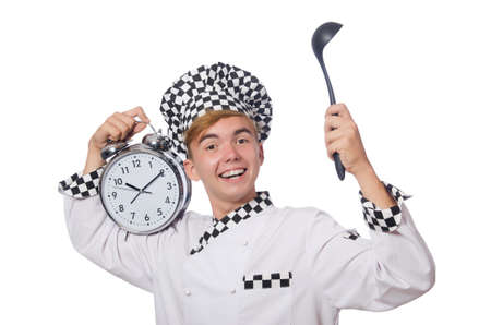 Funny cook isolated on whiteの写真素材