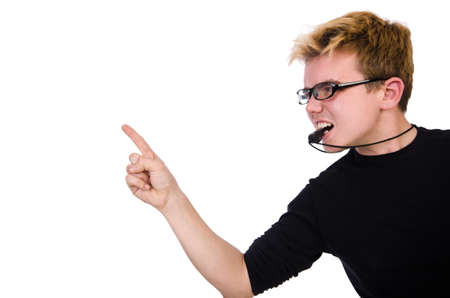 Funny man in sports conceptの写真素材