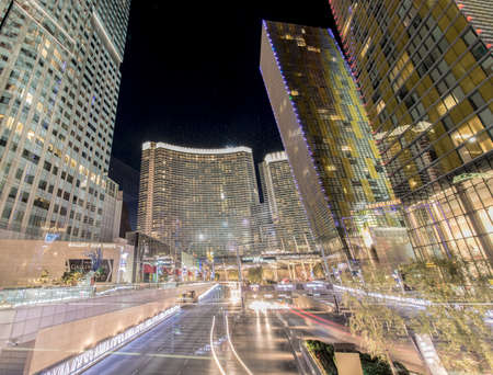 Las Vegas - DECEMBER 12, 2013: Famous Las Vegas Casinos on December 12 in Las Vegas, USA. Las Vegas is gambling capital.のeditorial素材