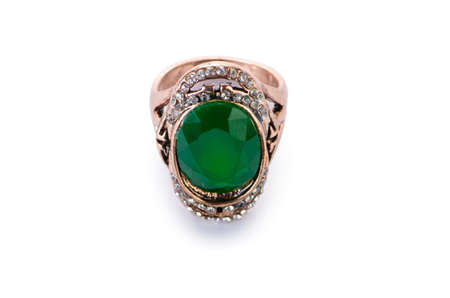 Jewellery ring isolated on the whiteの写真素材