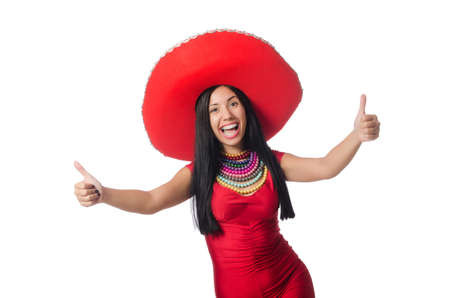 Mexican woman in fashion conceptの写真素材