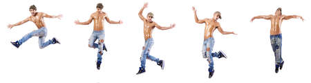 Dancer dancing dances isolated on white