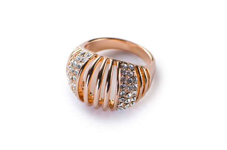 Jewellery ring isolated on the white