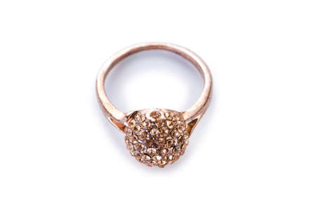 Jewellery ring isolated on the whiteの写真素材