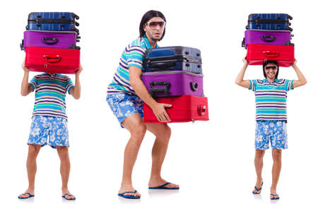 Man preparing for this summer vacationの写真素材