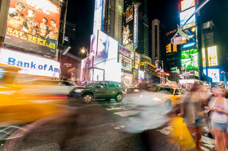 New York - SEPTEMBER 5, 2010: Times Square on September 5 in New York, USA. Times Square is a popular attraction in New Yorkのeditorial素材
