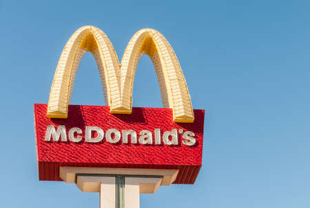 Las Vegas - SEPTEMBER 10, 2010: McDonald Logo on September 10 in Las Vegas, USA. McDonald Logo at the Las Vegas Stripのeditorial素材