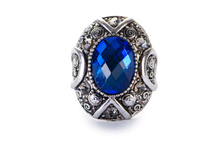 Jewellery ring isolated on the whiteの写真素材