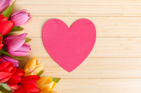 Holiday concept with flowers and copyspaceの写真素材