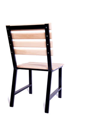 Garden kitchen chair isolated on white backgroundの写真素材