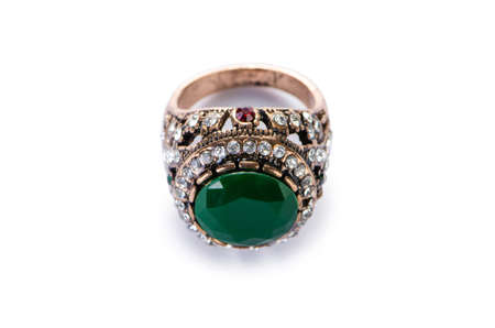 Jewellery ring isolated on the white