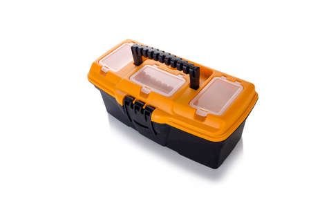 Toolkit box isolated on the white backgroundの写真素材