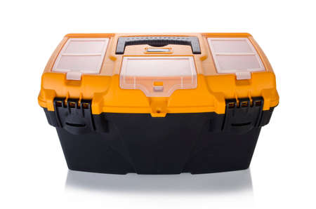 Toolkit box isolated on the white backgroundの写真素材