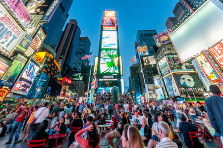 New York - SEPTEMBER 5, 2010: Times Square on September 5 in New York, USA. Times Square is a popular attraction in New Yorkのeditorial素材