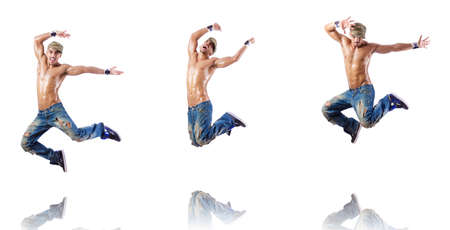 Dancer dancing dances isolated on white