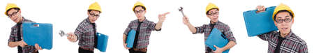 Industrial worker isolated on the white background