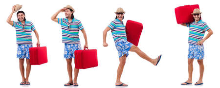 Man preparing for this summer vacationの写真素材