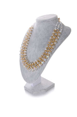 Necklace isolated on the white backgroundの写真素材