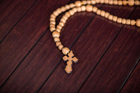 Bible and cross in religious conceptの写真素材