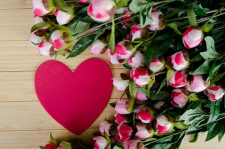 Holiday concept with flowers and copyspaceの写真素材