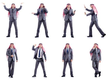 Set of photos with arab businessmanの写真素材