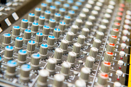 Close up of sound adjusting buttons