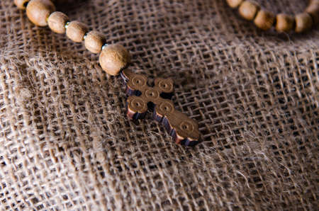 Bible and cross in religious conceptの写真素材