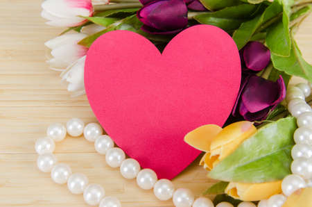 Holiday concept with flowers and copyspaceの写真素材