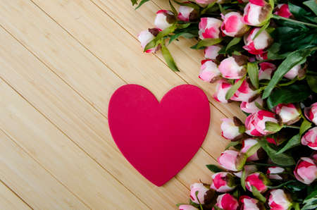 Holiday concept with flowers and copyspaceの写真素材